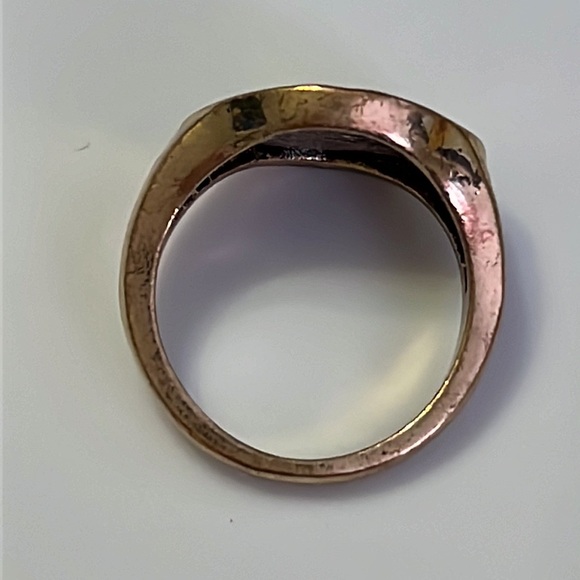 Third Eye Gold-Tone Signet Ring - Picture 3 of 16